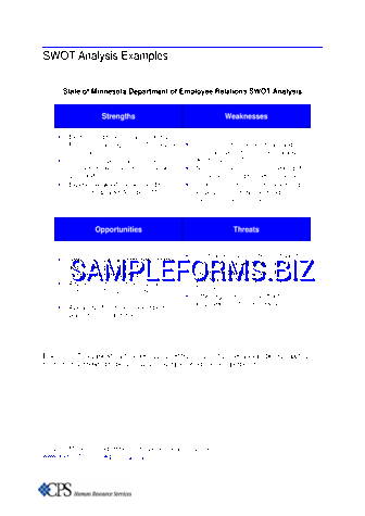 SWOT Analysis Example 2 pdf free
